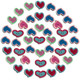 25mm Plastic Heart Shaped Buttons (Pack of 100)